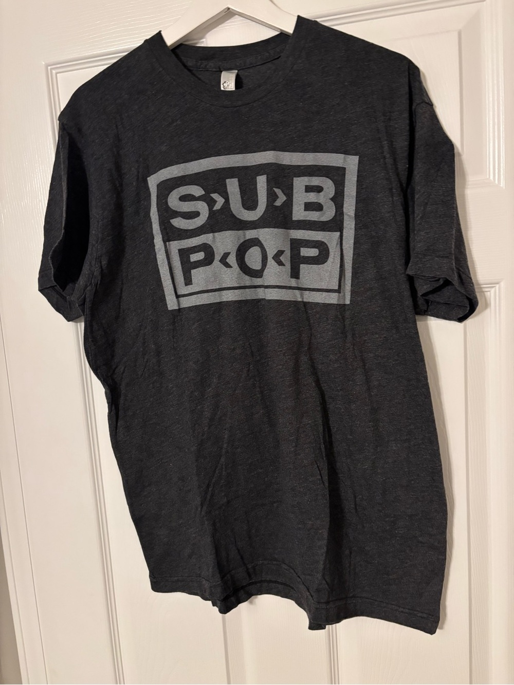 Vintage American Apparel Charcoal Gray SUB POP Logo Tee